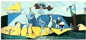 Kunstdruk Pablo Picasso - La joie de Vivre 100x50cm