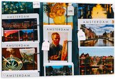 Tuinposter – Amsterdamse Ansichtkaarten in het Rek - 120x80 cm Foto op Tuinposter (wanddecoratie voor buiten en binnen)