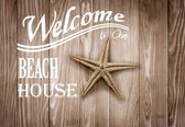 Fotobehang - Vlies Behang - Welcome To Our Beach House - Strandhuis - 368 x 254 cm