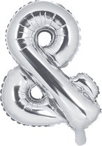 Partydeco - Folieballon Zilver & (35 cm)