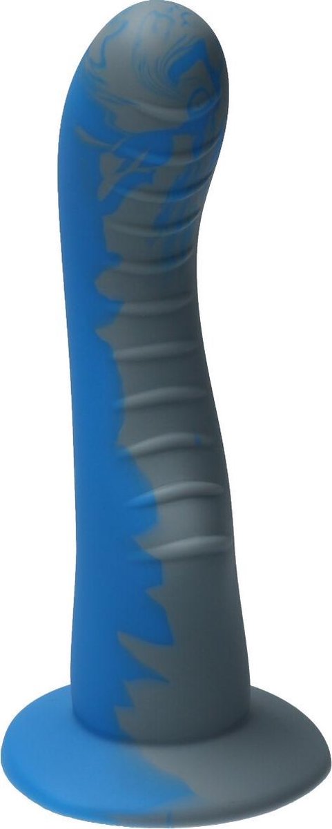 Goedkoopste Ylva & Dite - Kajsa - Siliconen G-spot / Prostaat dildo - Made in Holland - Grijs / Licht Blauw