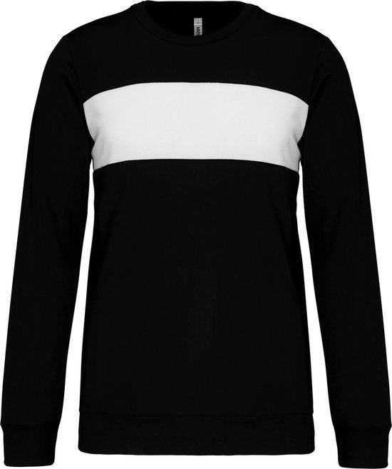 Herensweater met lange mouwen 'Proact' Black/White - XXL