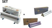 Vershoud- en aluminiumfolie + Wrapmaster 4500 dispenser voor nauwkeurige handling