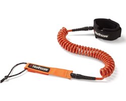 2026 Northcore 10FT SUP Coiled Leash - Orange