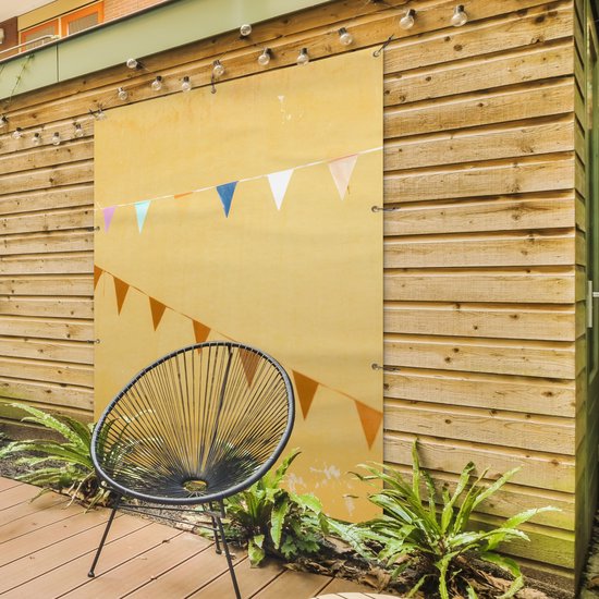 Décoration murale extérieure Drapeaux - Fête - Jaune - Coloré - 120x160 cm - Toile de jardin - Affiche extérieure