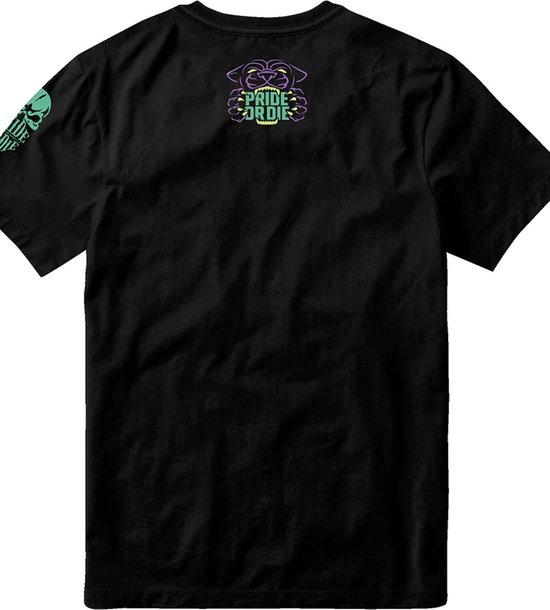 PRIDE or Die Cotton T-Shirt "Stay Hungry" Zwart taille XL