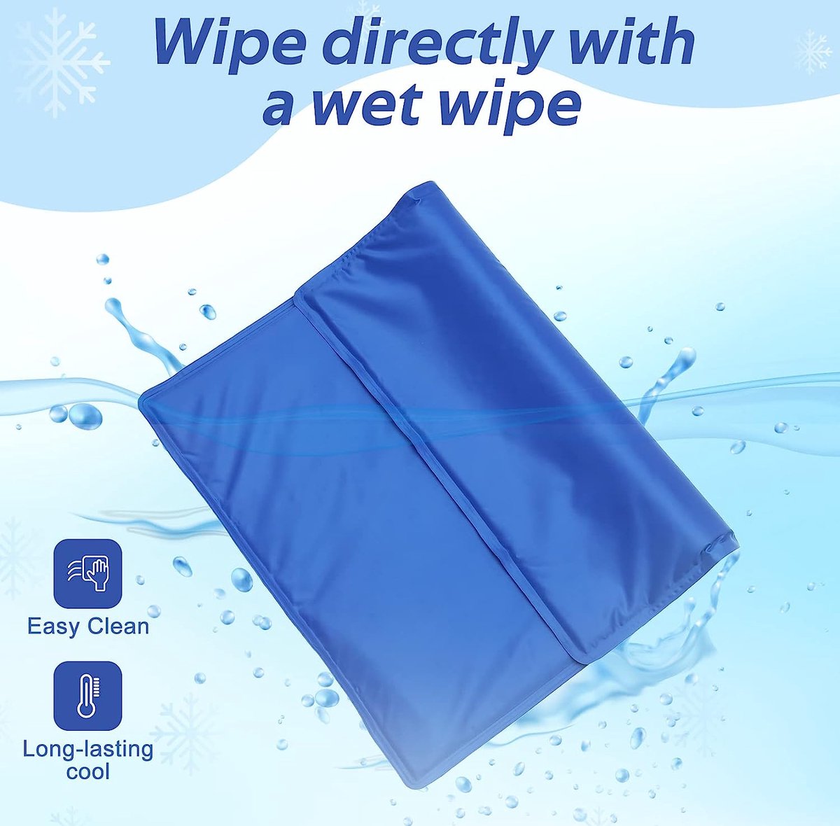 Cooling Mat Dog Nepfaivy Koelmat Voor Honden En Katten – 120x80 Cm Zelfkoelende Mat, Geen Water Of Vriezen Nodig, Voor Binnen En Buiten Koelmat Voor Katten