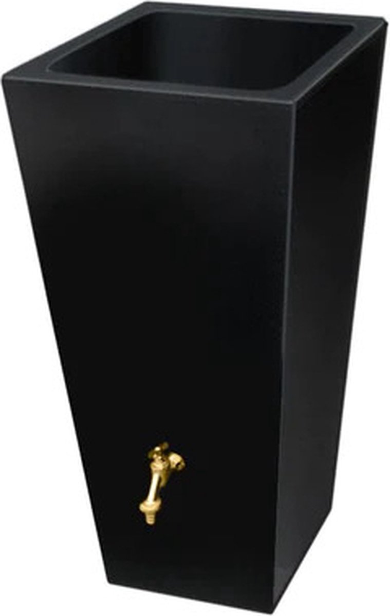 Regenton manhattan zwart 200L incl. messing kraantje