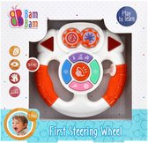 BamBam - Muzikaal stuurwiel, educatief speelgoed voor kinderen, voor vanaf 18 maanden / wit