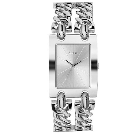 GUESS Watches - W1117L1 - dameshorloge - heavy metal - RVS - Zilverkleurig  - 30 mm | bol.com