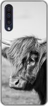 Geschikt voor Samsung Galaxy A50 hoesje - Schotse Hooglander - Dieren - Zwart - Wit - Siliconen Telefoonhoesje
