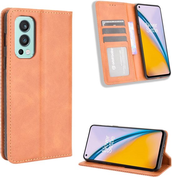 Étui OnePlus Nord 2 - Étui à livres Vintage - Marron
