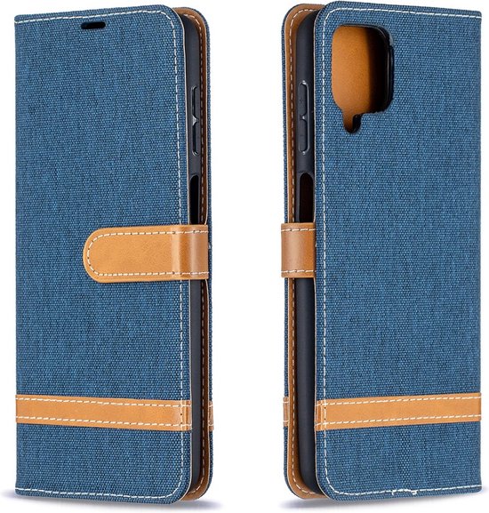 Housse Samsung Galaxy A12 Denim Book Case - Blauw