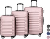 Ensemble valise TRVLMORE - 3 pièces - 38L (bagage à main) + 70L + 110L - Or rose