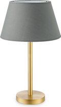 Home Sweet Home tafellamp Largo - tafellamp Stick rond mat brons inclusief lampenkap - lampenkap 30/20/17cm - tafellamp hoogte 38 cm - geschikt voor E27 LED lamp - messing/antraciet