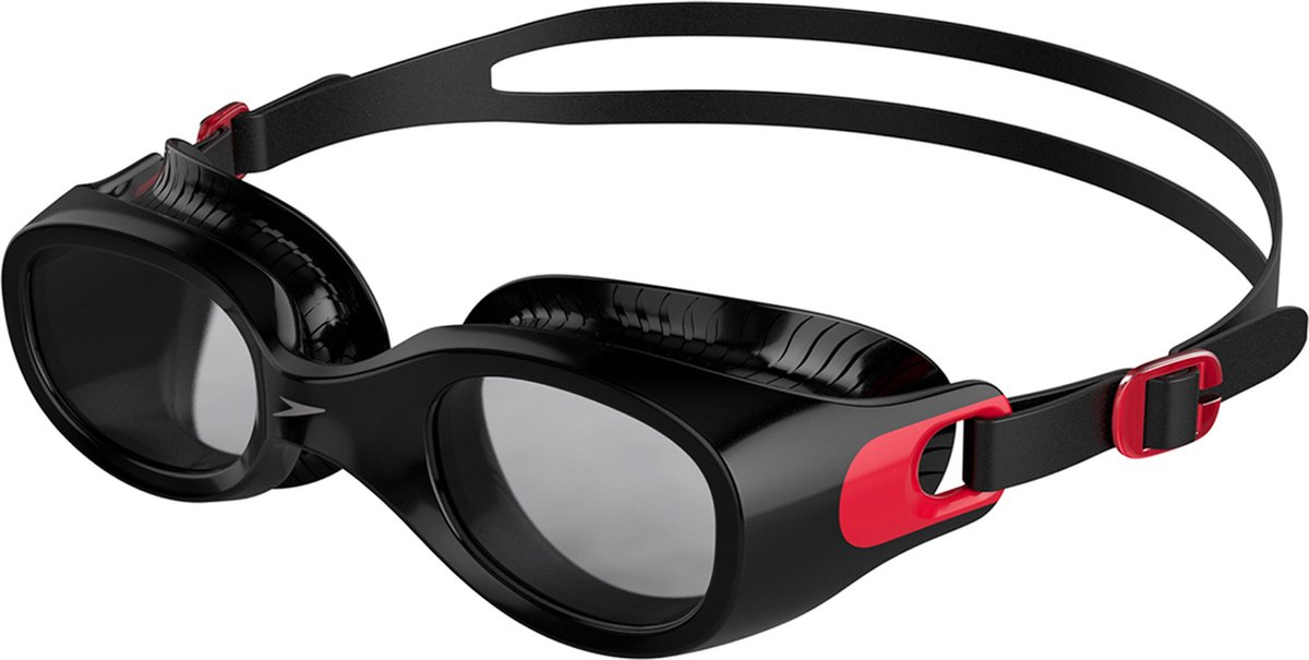 Speedo Futura Classic Zwart/Rood Unisex Zwembril - Maat One Size | bol.com