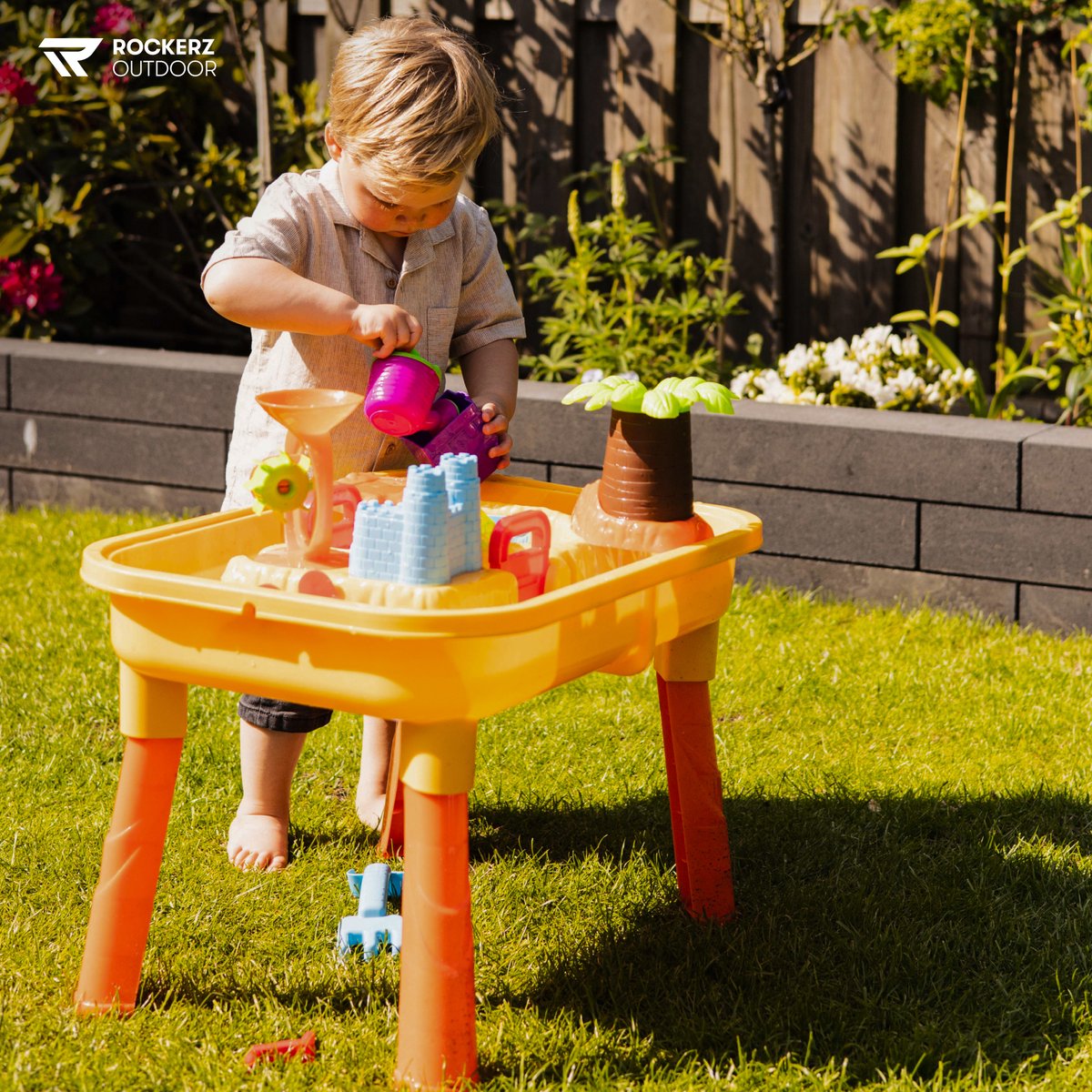 Rockerz Watertafel - Zandtafel - Speeltafel - Water speelgoed - Buitenspeelgoed - 25 delig - inclusief accessoires - Stimuleert hand-oog-coördinatie - Eenvoudig te monteren - Urenlang speelplezier gegarandeerd — afbeelding 15
