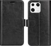 Xiaomi 13 Hoesje - MobyDefend Wallet Book Case (Sluiting Achterkant) - Zwart - GSM Hoesje - Telefoonhoesje Geschikt Voor Xiaomi 13