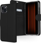 Accezz Hoesje Geschikt voor iPhone 15 Plus Hoesje Met Pasjeshouder - Accezz Wallet Softcase Bookcase - Zwart
