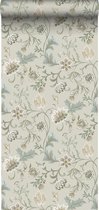 ESTAhome papier peint fleurs vintage beige sable - 139412 - 50 x 900 cm