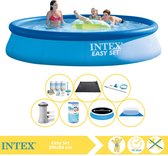 Intex Easy Set Zwembad - Opblaaszwembad - 396x84 cm - Inclusief Solarzeil Pro, Onderhoudspakket, Filter, Grondzeil, Onderhoudsset en Solar Mat