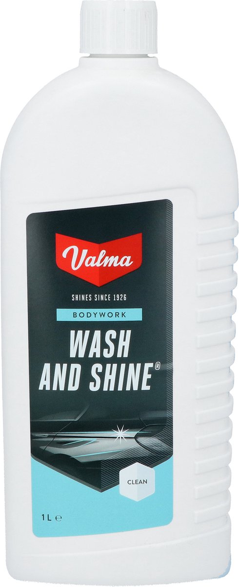 Valma Wash & Shine – Krachtige autoshampoo – Verwijdert vuil & vet – Herstelt glans - 1 Liter