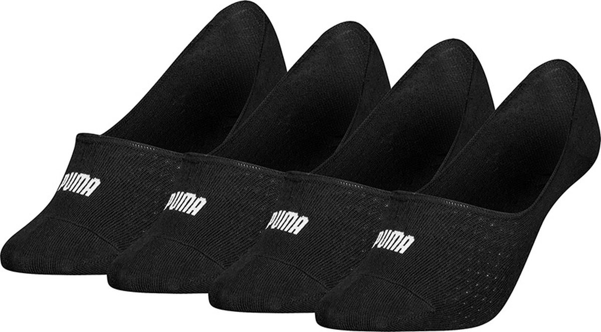 Puma Dames Footies 4 Pack Zwart