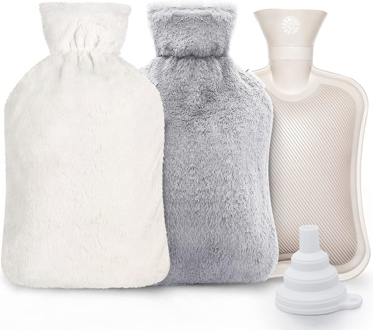 Bol.com 2 Liter Warmwaterkruik met Zachte Hoes - Ideaal voor Pijnverlichting en Warmte aanbieding