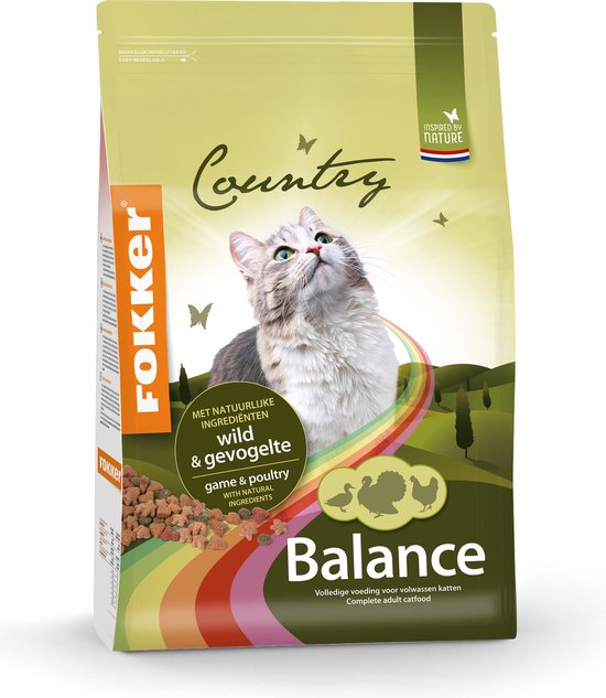 Fokker Country Balance Wild en Gevogelte Kattenvoer 2,5 kg
