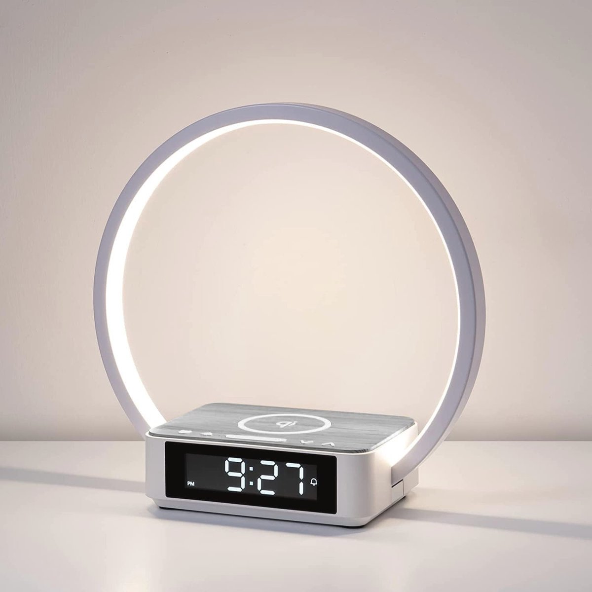Dimbare LED Tafellamp met Oplaadfunctie en Lichtwekker - 10W Draadloze Oplader voor Slaapkamer