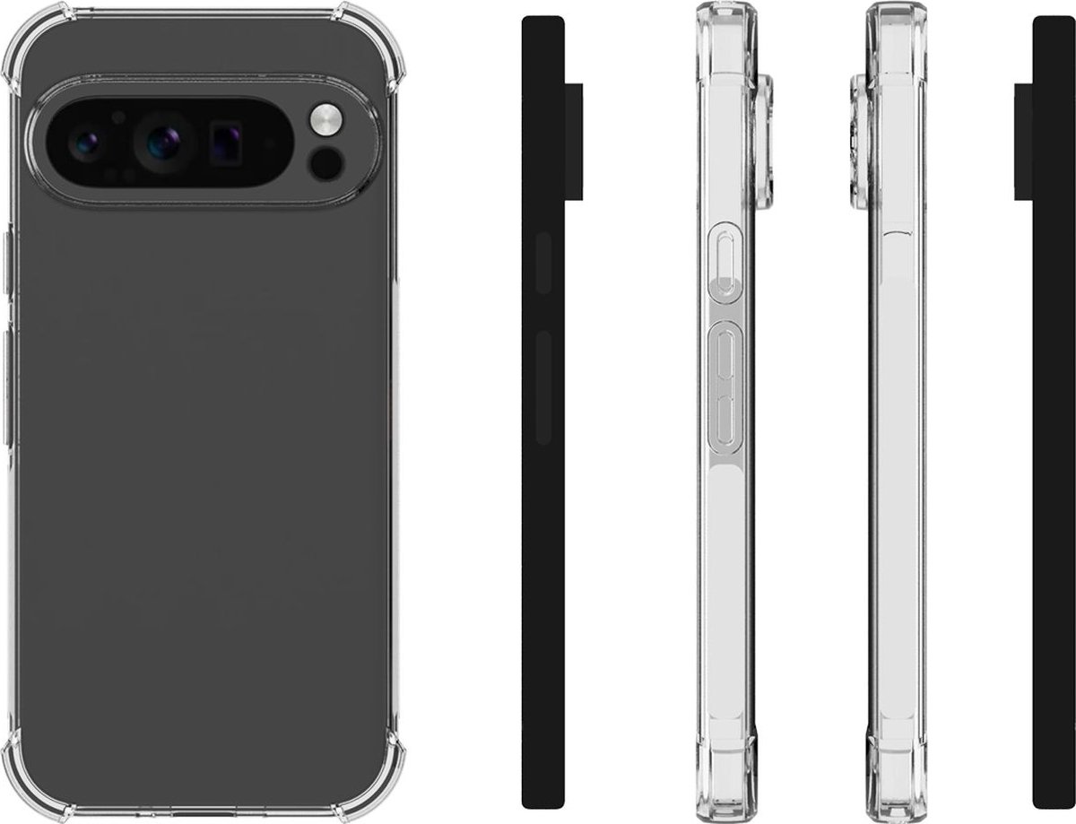 Mobigear Doorzichtig Hoesje geschikt voor Google Pixel 9 Pro XL Telefoonhoesje Flexibel TPU | Mobigear Cushion Backcover | Doorzichtig Telefoonhoesje Pixel 9 Pro XL | Pixel 9 Pro XL Case | Back Cover - Transparant