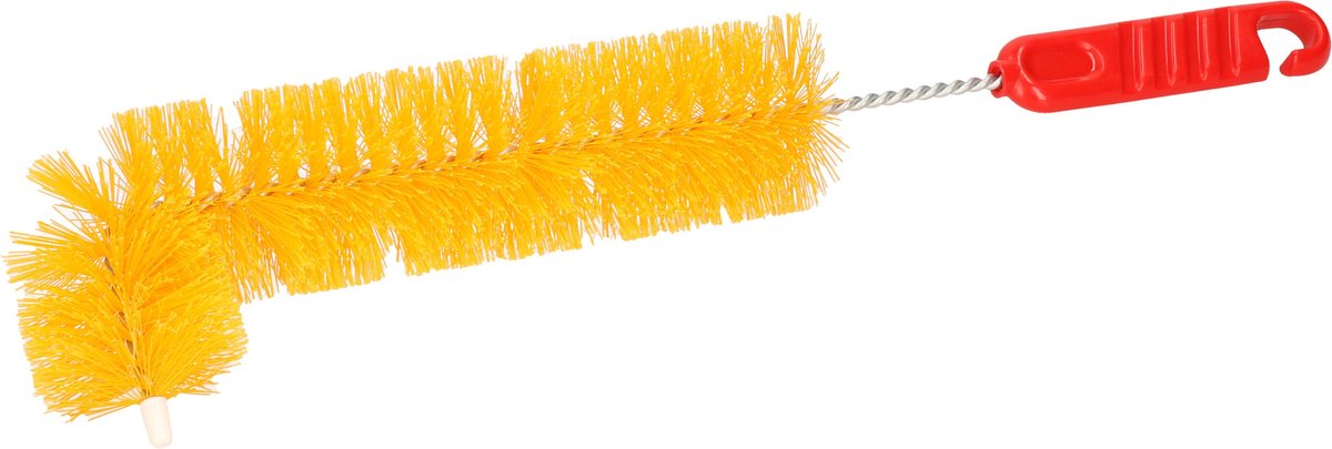 Goedkoopste Buemag Radiatorborstel - L-vorm - kunststof - rood - 36 cm - Schoonmaakborstel/rager verwarming