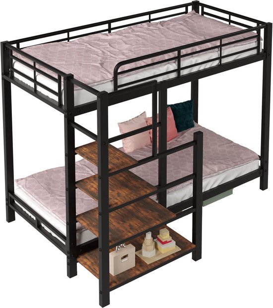 Merax Stapelbed Voor Kinderen 90x200 Cm - Deelbaar In 2 Losse Eenpersoonsbedden Bed Met Veilige Ladder En Hekken Houten Frame Wit Merax Stapelbed Voor Kinderen 90x200 Cm - Deelbaar In 2 Losse Eenpersoonsbedden Bed Met Veilige Ladder En Hekken Houten Frame Wit