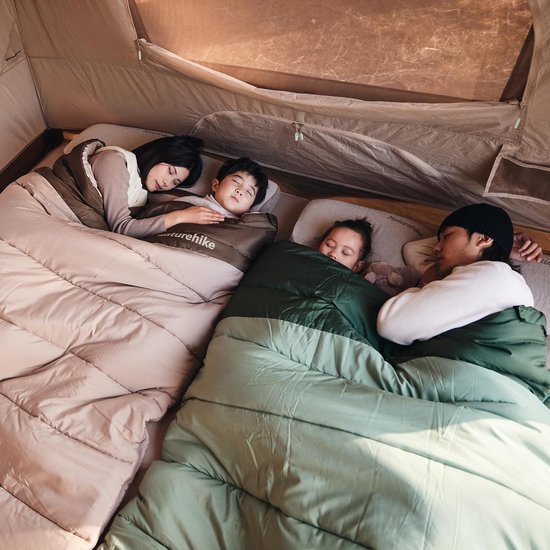 Slaapzak Bredere 2 persoons dekenslaapzak - 3-4 seizoenen - volwassenen en kinderen - warm wasbaar draagbaar - katoenen slaapzakken - kamperen reizen outdooractiviteiten van Gosolution. — afbeelding 2