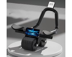 OPhy - Buiktrainer - 2024 Nieuwe buikroller met kniemat en timer - Snel vet verbranden - Breng pads mee - om de arm te beschermen - Automatische rebound buikroller - Buiktrainer met elleboogsteun - Fitnessapparatuur voor mannen en vrouwen