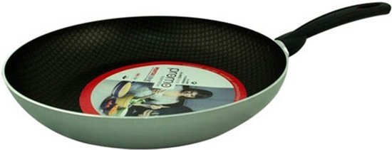 CM Koekenpan/hapjespan - Alle warmtebronnen geschikt - anti-aanbaklaag - zilver - dia 30 cm