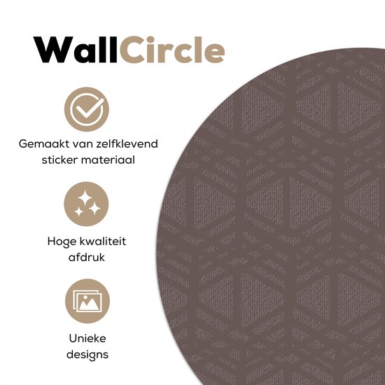 WallCircle® - Papier peint cercle 80x80 cm - Stickers muraux - Ligne - Violet - Cercle mural salon - Cercle mural chambre - Décoration de chambre autocollante - Accessoires de Décoration murale