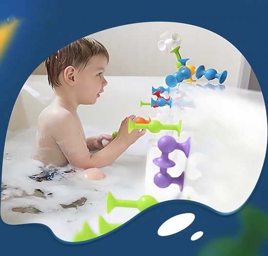 KYDDOI Silicone Badspeelgoed - Zuignap speelgoed - 27 stuks - dinosaurus eivormige verpakking - Baby Cadeau - Baby Speelgoed - Peuter Speelgoed van KYDDOI — afbeelding 3