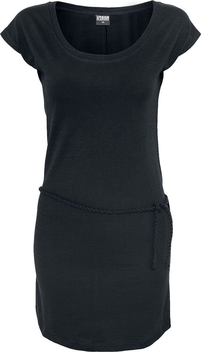 Urban Classics Slub Jersey Dames Mini-jurk – S Zwart