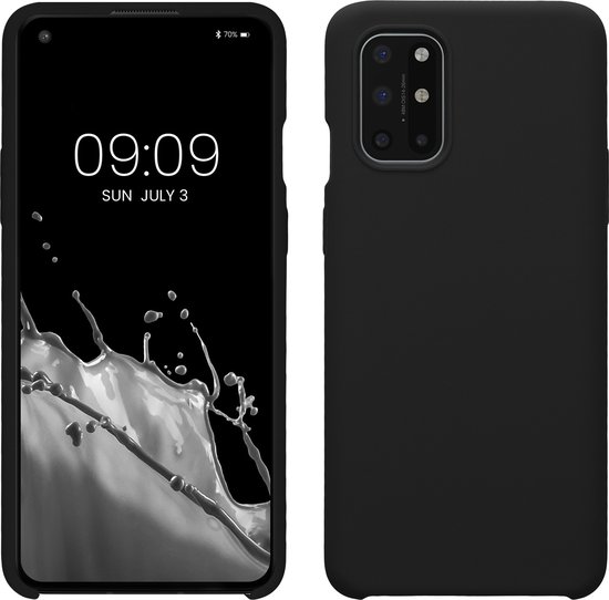 kwmobile coque de téléphone compatible avec OnePlus 8T - Coque avec revêtement en silicone - Coque pour smartphone en noir mat