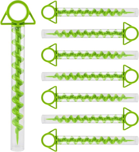 BeneLabel Ancrage Au Sol, 50cm Heavy Duty Trampoline Anchor à Visser Kit Ancrage Balancoire 4pcs Spirale 7.2cm Pour Structure D'escalade/Abri Voiture/Clôture Avec Plaque Fixe Et Anneau, Base En T