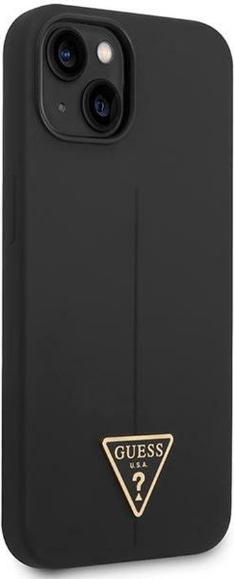 Guess - GUHCP14MSLTGK - iPhone - 14 - Plus - 6.7 - noir/noir - coque rigide - silicone - triangle