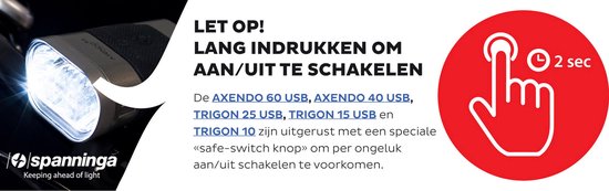 Spanninga Trigon Fiets koplamp - 25 lux - USB-Oplaadbaar — afbeelding 2