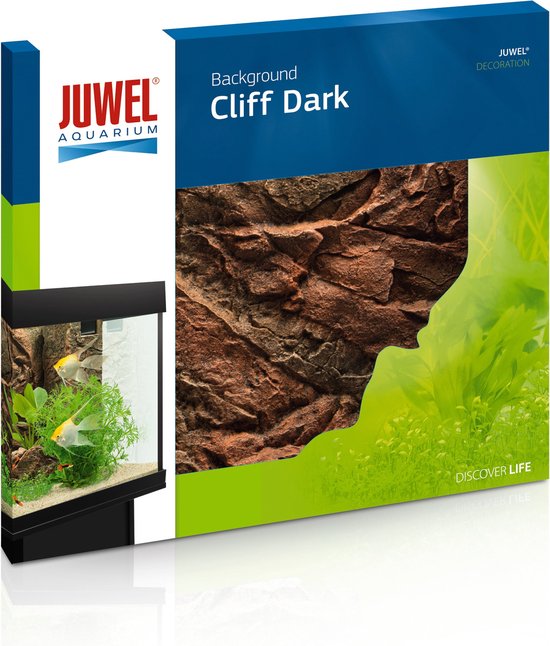 Juwel Aquarium Achterwand Cliff Dark - Bruin - 60 x 55 cm