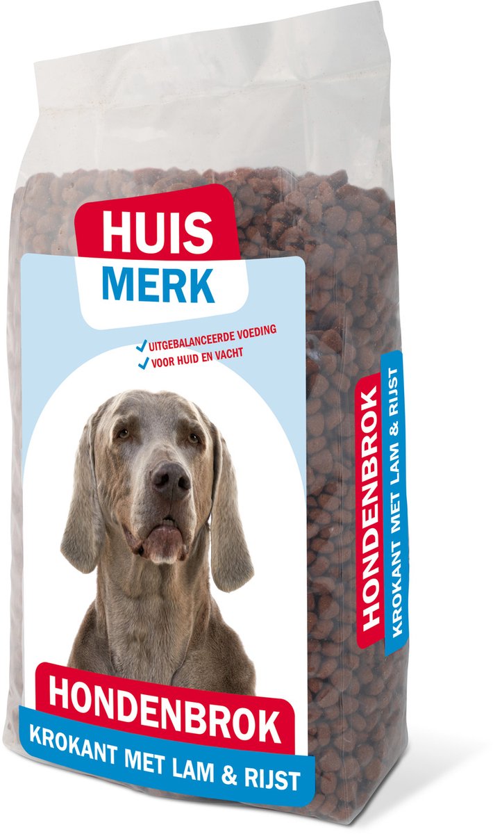 Huismerk Hondenbrokken krokant adult Lam en Rijst