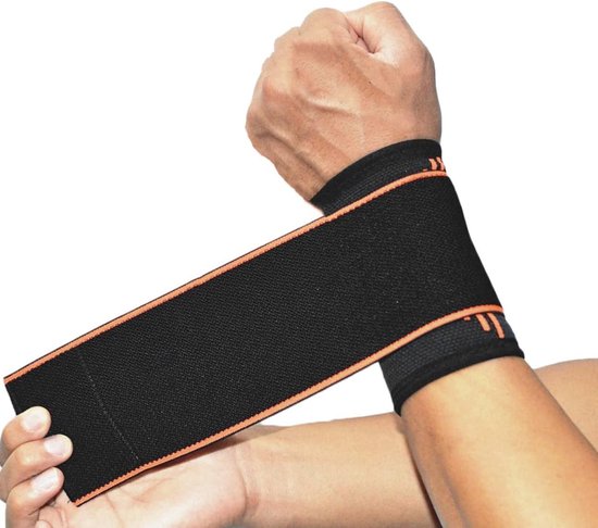 Foto: Elastische en verstelbare polsbandage met klittenbandsluiting voor peesontsteking polsbeschermer voor sport en fitness wrist wraps