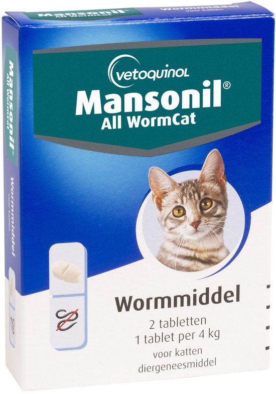 Mansonil All Worm Cat Ontworming - Kat - 2 tabletten