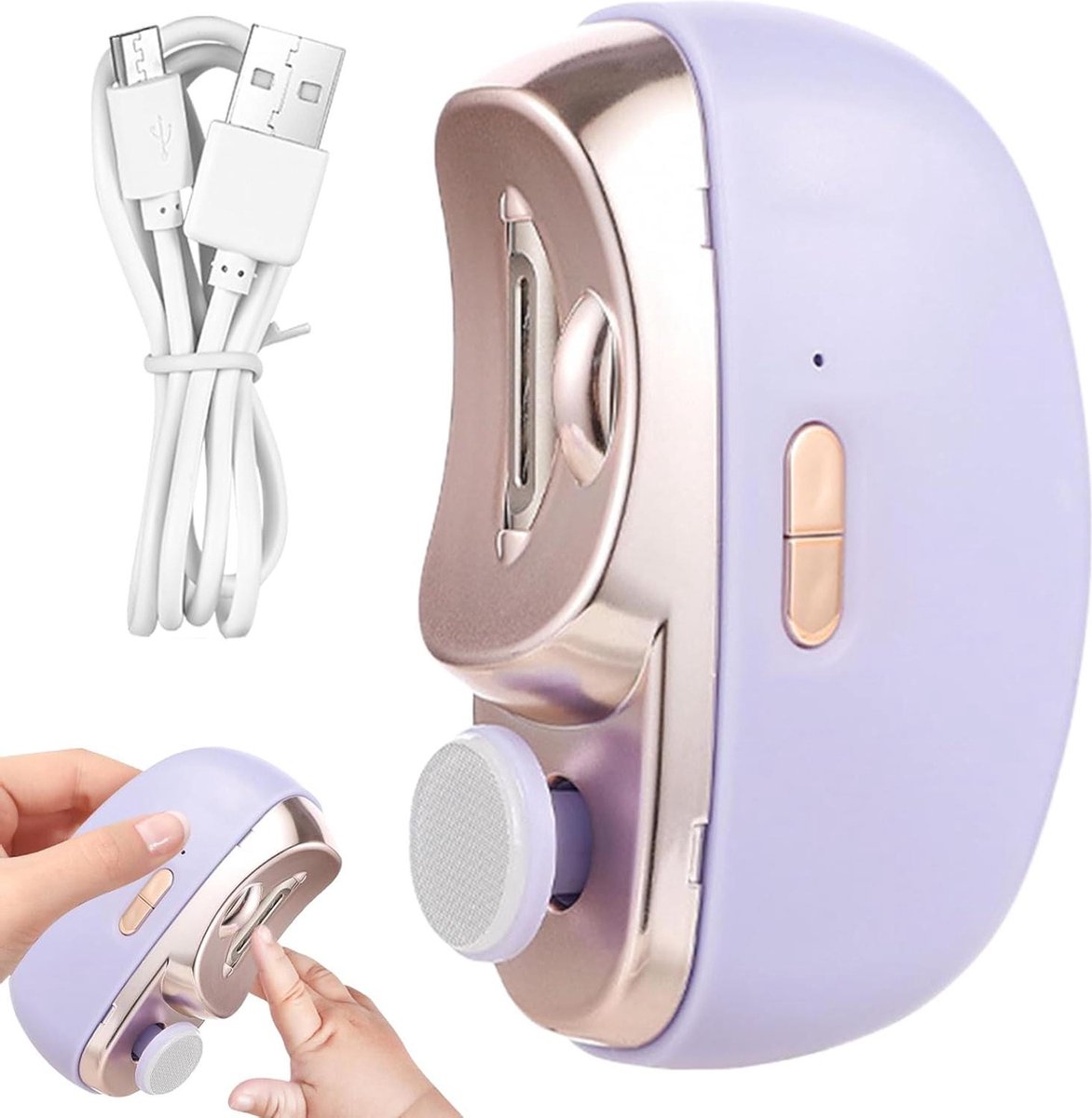 Automatische USB nagelknipper voor senioren paars