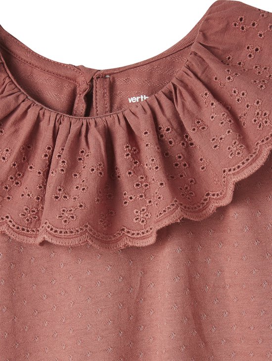 Vertbaudet T-shirt à collerette en broderie anglaise fille