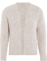 Knit Factory - Cardigan tricoté Becky - Cardigan tricoté pour femme - Cardigan court à hauteur des hanches - Cardigan pour femme en 30% laine et 70% acrylique - Beige - 40/42